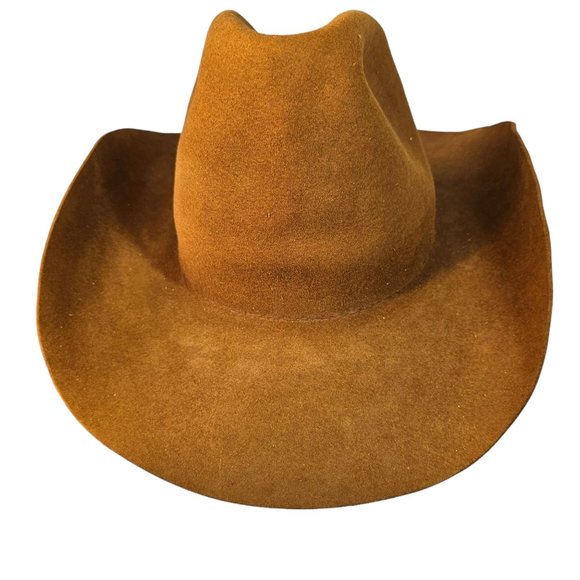 Vintage Chris Eddy Cowboy Hat Brown Wool Ltd Ed Golden Spurs Collec Mens Size 7 - Picture 3 of 11